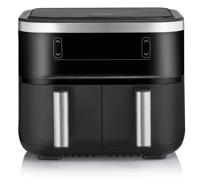 Severin FR 2453 friteuse Dubbel 3,25 l Vrijstaand 2850 W Heteluchtfriteuse Zwart, Zilver