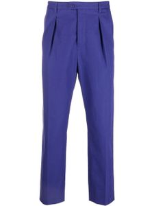 Saint Laurent pantalon de costume court à taille haute - Bleu