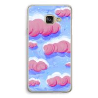 Roze wolken met vogels: Samsung A3 (2017) Transparant Hoesje