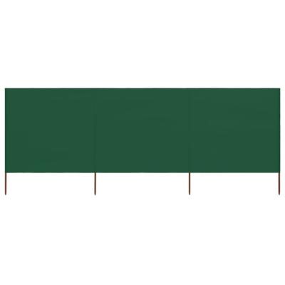 Windscherm 3-panelen 400x160 cm stof groen