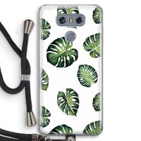 Tropische bladeren: LG G6 Transparant Hoesje met koord
