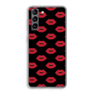 Lips: Samsung Galaxy S21 Transparant Hoesje