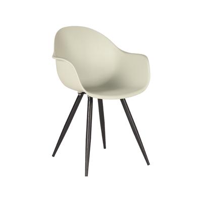 LABEL51 Eetkamerstoel Luca - Breeze - PP - Zwart Metalen Frame