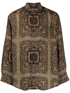 Nanushka chemise Sebas à motif cachemire - Marron