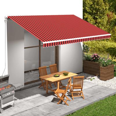 VidaXL Luifeldoek 500x300 cm canvas oranje en bruin