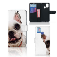 Samsung Galaxy M31 Telefoonhoesje met Pasjes Franse Bulldog - thumbnail