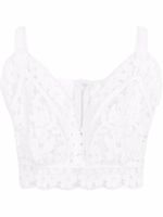 Dolce & Gabbana haut crop à broderie anglaise - Blanc