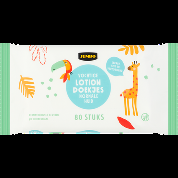 Jumbo Vochtige Lotion Doekjes Normale Huid 80 Stuks