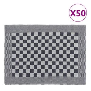 vidaXL Keukendoeken 50 st 50x70 cm katoen zwart en wit