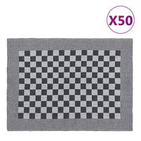 vidaXL Keukendoeken 50 st 50x70 cm katoen zwart en wit