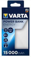 Varta Power Bank Energy 15000 Powerbank 15000 mAh LiPo USB-C, Micro-USB Wit/zwart Gelijktijdig laden en ontladen - thumbnail