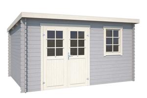 Outdoor Life Products | Tuinhuis Amira 380 x 275 | Gecoat | Platinum Grey-Wit