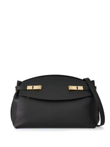 Ferragamo grande pochette en cuir - Noir