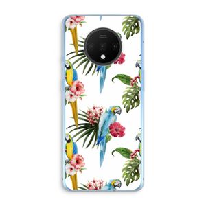 Kleurrijke papegaaien: OnePlus 7T Transparant Hoesje
