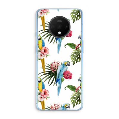 Kleurrijke papegaaien: OnePlus 7T Transparant Hoesje