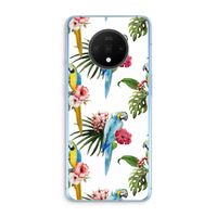 Kleurrijke papegaaien: OnePlus 7T Transparant Hoesje