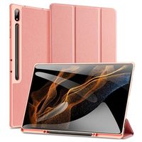 Samsung Galaxy Tab S9 Ultra Dux Ducis Domo Tri-Fold Smart Folio Hoesje - Roze