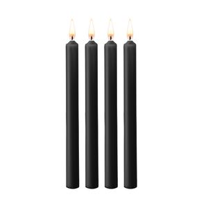 Teasing Wax Candles Large - Parafin - 4-pack - Black