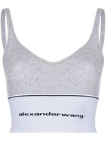 Alexander Wang soutien-gorge à bande logo - Gris