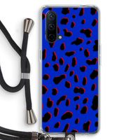 Blue Leopard: OnePlus Nord CE 5G Transparant Hoesje met koord