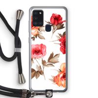 Roosjes: Samsung Galaxy A21s Transparant Hoesje met koord