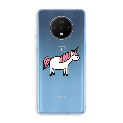 Eenhoorn: OnePlus 7T Transparant Hoesje