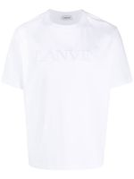 Lanvin t-shirt en coton à logo brodé - Blanc