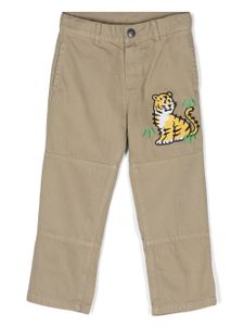 Kenzo Kids pantalon droit à motif graphique - Tons neutres