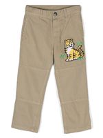 Kenzo Kids pantalon droit à motif graphique - Tons neutres