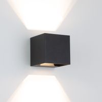 Wandlamp Shift up- en downlighter muurlamp zwart incl. LED - thumbnail