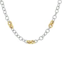 Ketting Goud-zilver Draadschakel 5,5 mm 45 cm