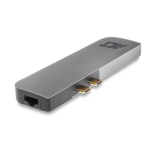 ACT AC7044 USB-C Thunderbolt 3 naar HDMI multiport adapter met ethernet, USB hub, cardreader