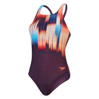 Speedo eco+ dig print medalist paars/oranje dames 34