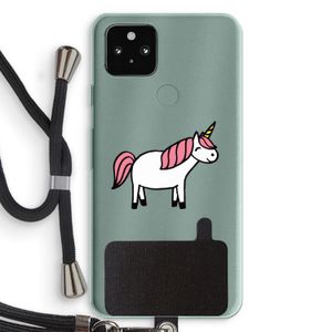 Eenhoorn: Pixel 5a 5G Transparant Hoesje met koord