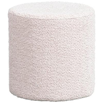 Leen Bakker - Vipack Poef Moon - 41x41 Cm - Bouclé Stof - Textiel - Roze