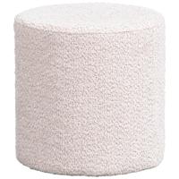 Leen Bakker - Poef Moon - 41x41x41,5 Cm - Bouclé Stof - Textiel - Roze