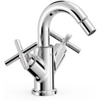 Bidetkraan Tres Mont Blanc | Opbouw | Mengkraan | 2-hendels | Rond | Chroom