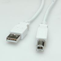 VALUE USB 2.0 Kabel, type A-B, Type A-B, wit, 1,8 m