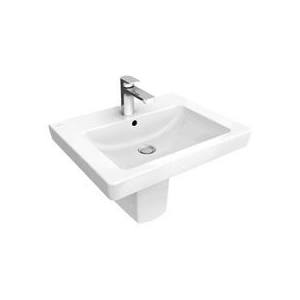 Villeroy & Boch Subway 2.0 meubelwastafel 65x47cm met kraangat met overloop ceramicplus pergamon