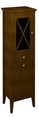 Hoge Badkamerkast met Wasmand Sapho Cross 49x170x39 cm Massief Hout Links