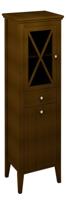 Hoge Badkamerkast met Wasmand Sapho Cross 49x170x39 cm Massief Hout Links