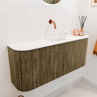 Toiletmeubel Mondiaz Joya | 103.2 cm | Meubelkleur Dusk | Faye wastafel Talc Midden | Zonder kraangat(en) Toiletmeubel Mondiaz Joya | 103.2 cm | Meubelkleur Dusk | Faye wastafel Talc Midden | Zonder kraangat(en)