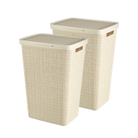 Curver jute wasbox 58 liter offwhite 2 stuks