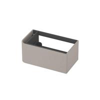 INK - Links Afgeronde Onderkast Gelakt 1 Lade Softclose Tbv Grepen - 800x450x350 Mm - Mat Kasjmier Grijs