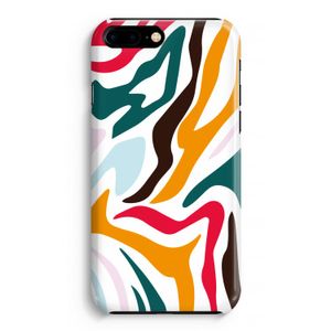 Colored Zebra: Volledig Geprint iPhone 7 Plus Hoesje