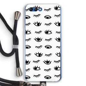 Eye pattern #2: Honor 10 Transparant Hoesje met koord