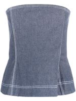 Ioana Ciolacu haut-bustier à coutures contrastantes - Bleu - thumbnail