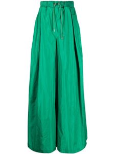 Elie Saab pantalon ample en taffetas - Vert