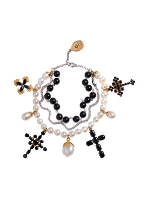Dolce & Gabbana bracelet Sicily en or blanc et jaune 18ct serti de saphirs