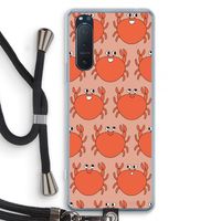 Krab: Sony Xperia 5 II Transparant Hoesje met koord